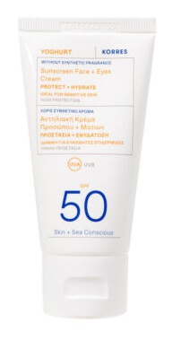 Korres Yoghurt Sunscreen Face & Eyes Cream SPF50