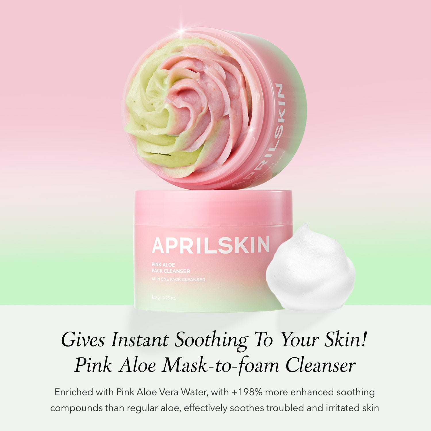 Aprilskin Pink Aloe Mask-to-foam Soothing Cleanser