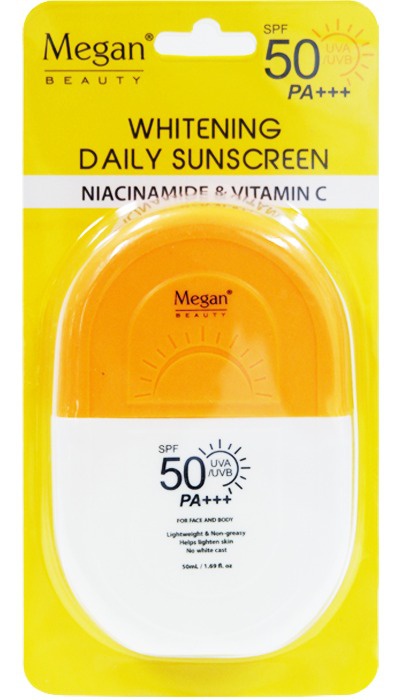 Megan Beauty Megan Whitening Daily Sunscreen With Its SPF50 Pa+++
