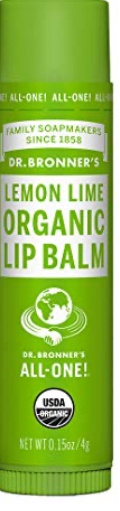 Dr Bronner Organic Lip Balm - Lemon Lime