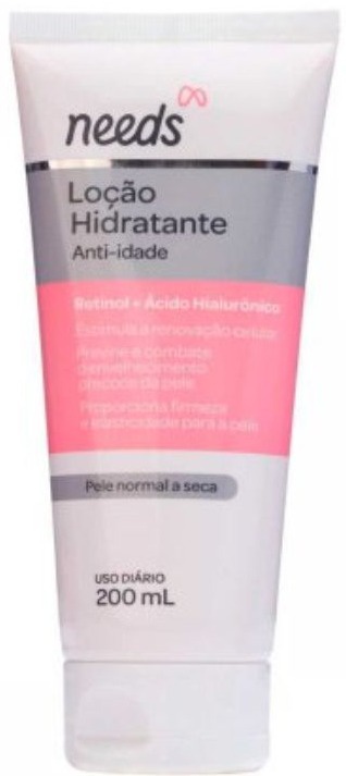 needs Loção Hidratante Anti-idade Retinol + Ácido Hialurônico