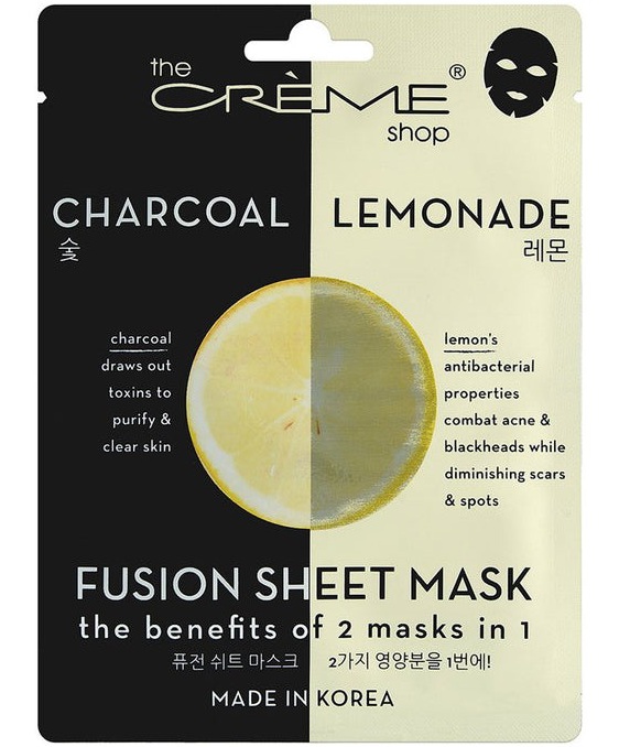 The Creme Shop Charcoal & Lemonade Fusion Sheet Mask