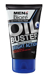 MEN'S BIORE Non Scrub Facial Foam Oil Buster Bright Action