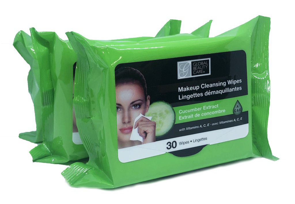 Global Beauty Care Makeup Cleansing Wipes Cucumber Extract