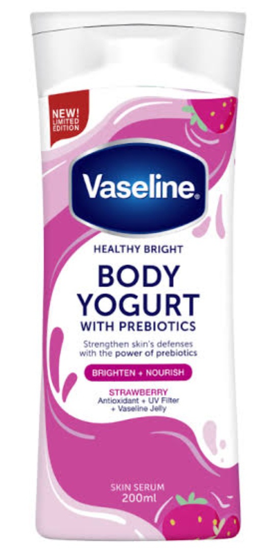 Vaseline Healthy Bright Body Yogurt With Prebiotics Brighten + Nourish Strawberry
