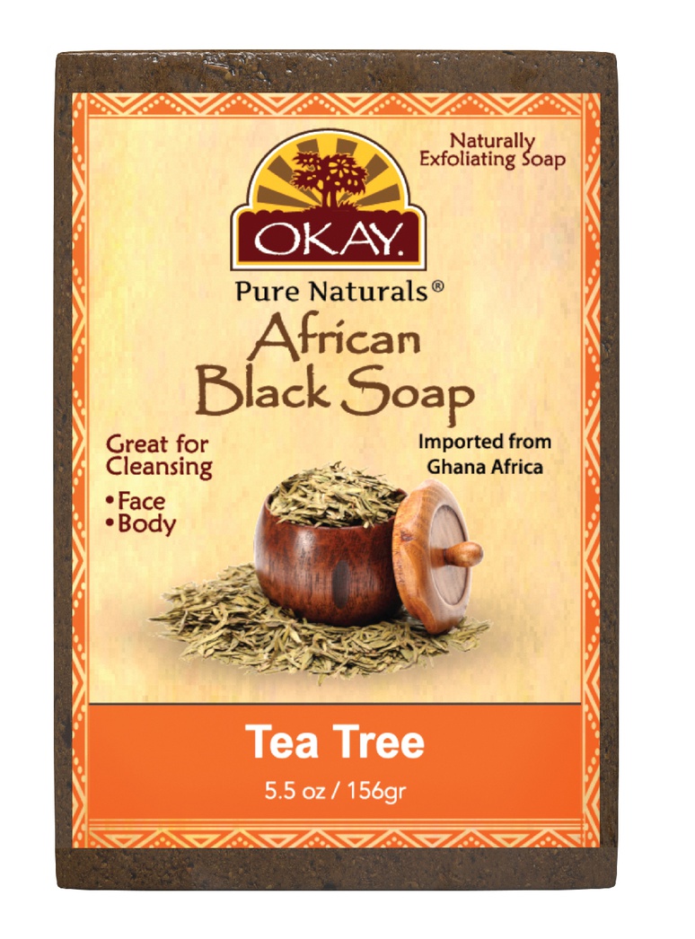 Okay Pure Naturals African Black Soap, Tea Tree