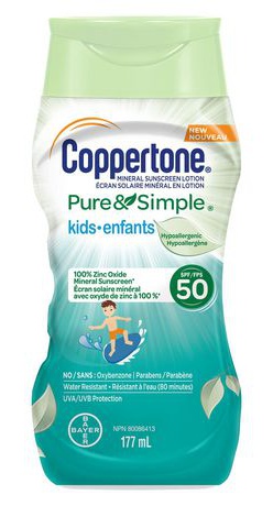 Coppertone Pure & Simple Kids Mineral Sunscreen Lotion