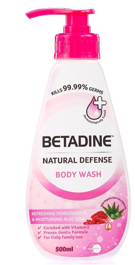 Betadine Natural Defense Body Wash Pomegranate