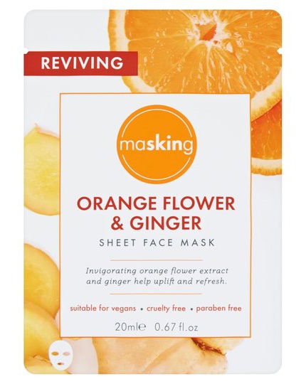 masking Orange Flower & Ginger Sheet Face Mask