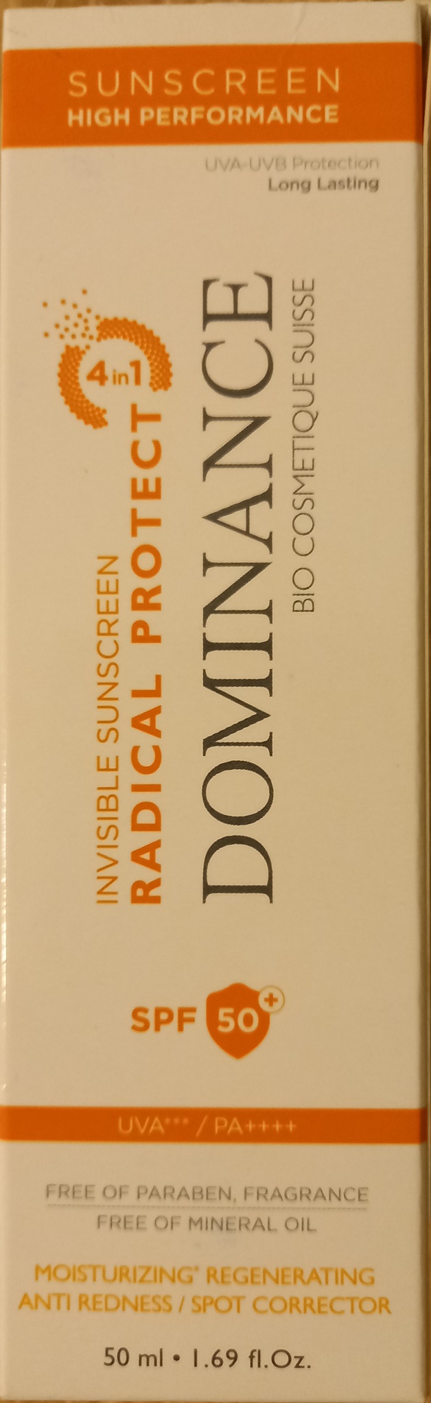 Dominance Invisible Sunscreen Radical Protect SPF50+ UVA***/PA++++