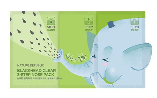 Nature Republic Blackhead Clear 3-step Nose Pack