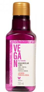 Vegan By Needs Água Micelar Facial Jasmim E Pimenta Rosa