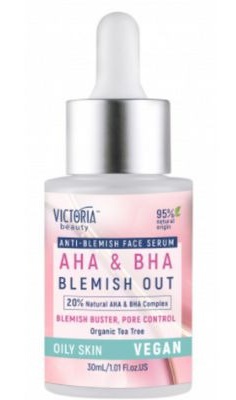 Victoria beauty Anti-blemish Face Serum Blemish Out AHA & BHA 20% Natural AHA & BHA Complex