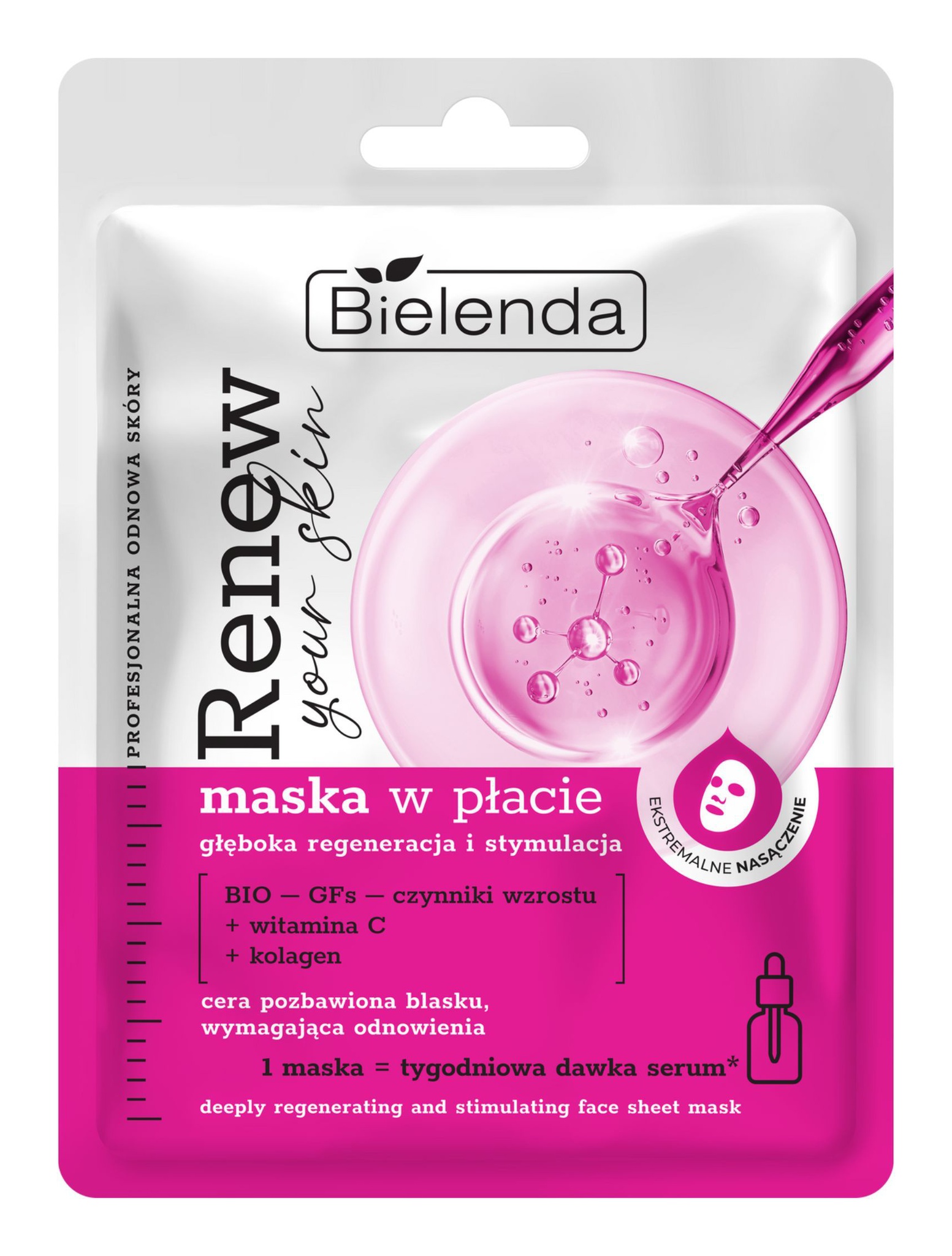 Bielenda Renew Your Skin Deeply Regenerating And Stimulating Face Sheet Mask