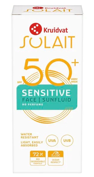 Kruidvat Solait Sensitive SPF50+ Face Sunfluid