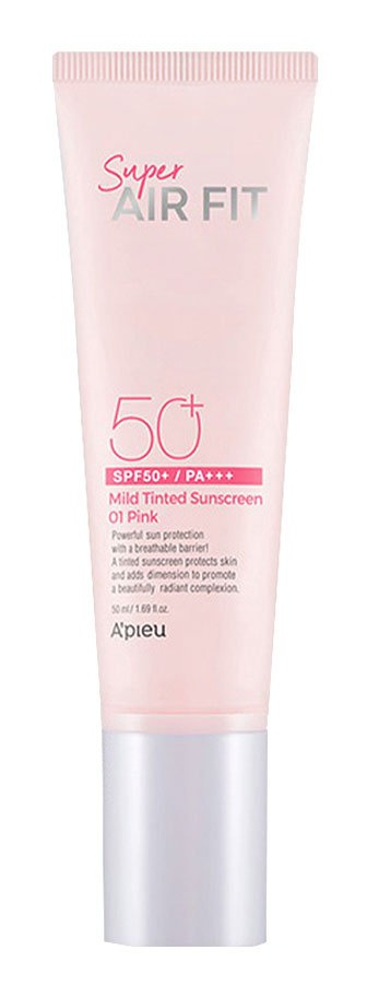 A'pieu Super Air Fit Mild Tinted Sunscreen 01 Pink SPF50+ Pa+++