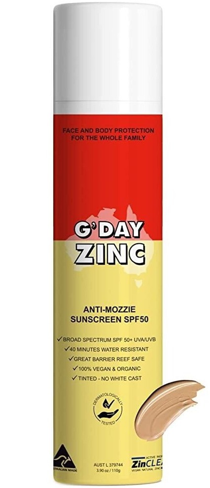 G'day Zinc Anti-mozzie Mineral Sunscreen SPF50