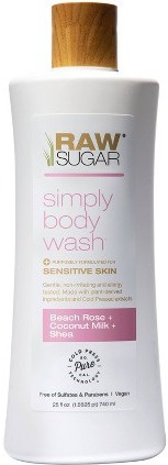 Raw Sugar Body Wash Sensitive Skin-beach Rose