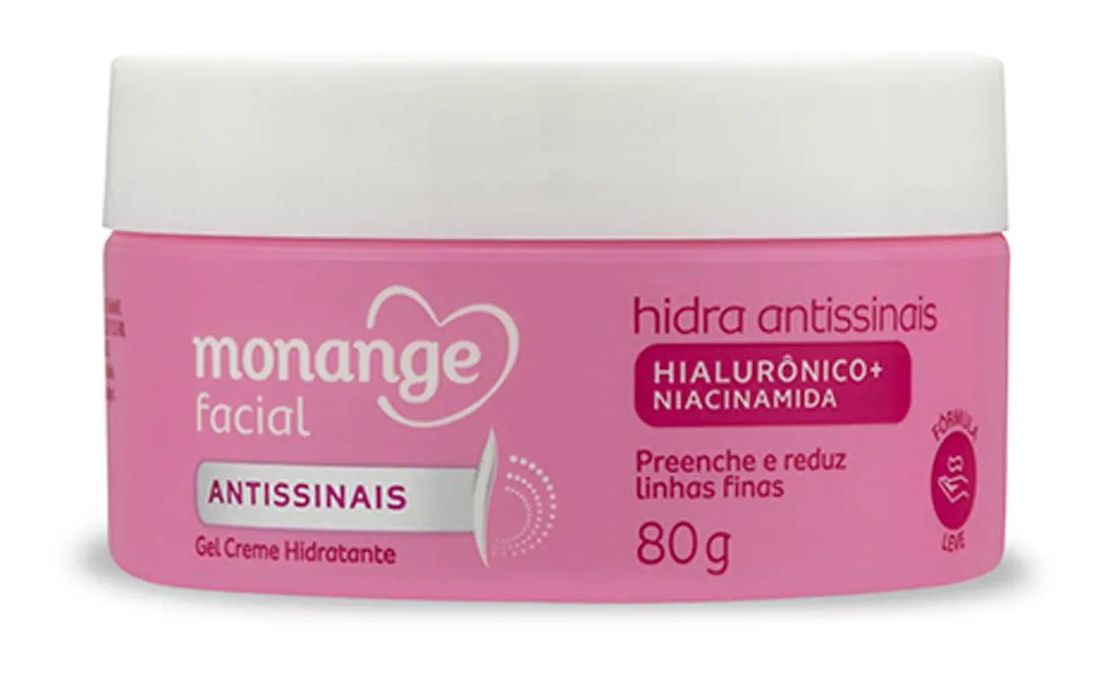 Monange Gel Creme Hidratante Facial Hidra Antissinais