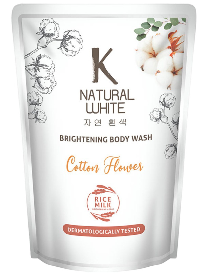 K Natural White Brightening Body Wash Cotton Flower