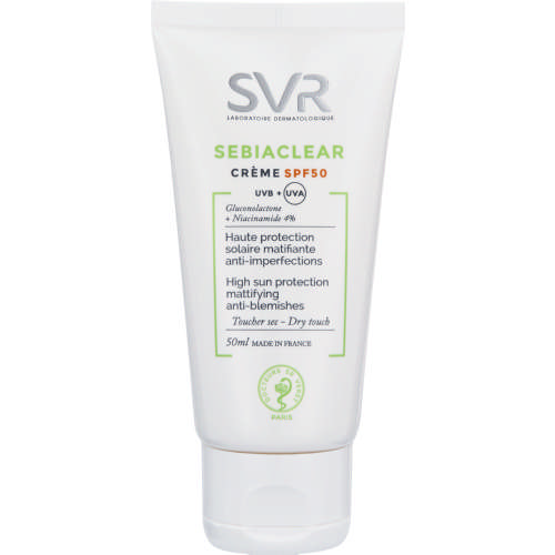 SVR Sebiaclear Spf50 High Sun Protection Mattifying Anti Blemishes Creme