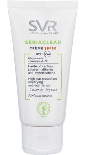 SVR Sebiaclear Spf50 High Sun Protection Mattifying Anti Blemishes Creme