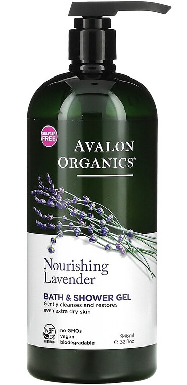 Avalon Organics Bath & Shower Gel, Nourishing Lavender