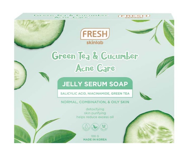 Fresh Skinlab Fresh Greentea And Cucumber Acne Care Jelly Serum Soap