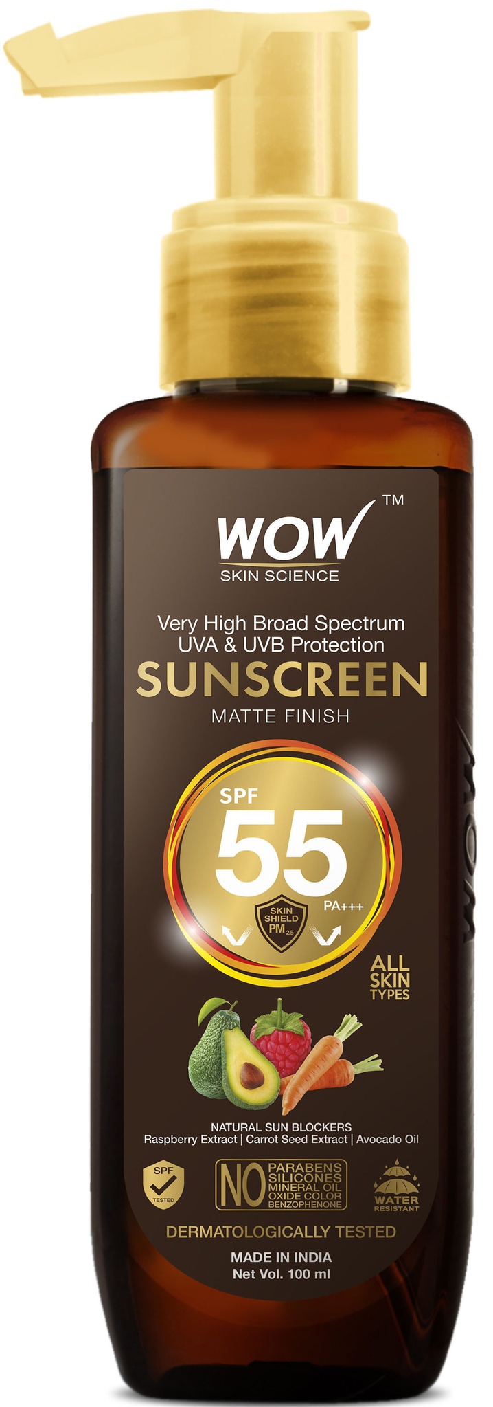 WOW skin science Matte Finish Sunscreen SPF 55 Pa+++
