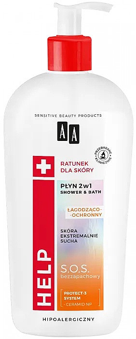 AA Help Body Wash 2 In 1 Soothing And Protective