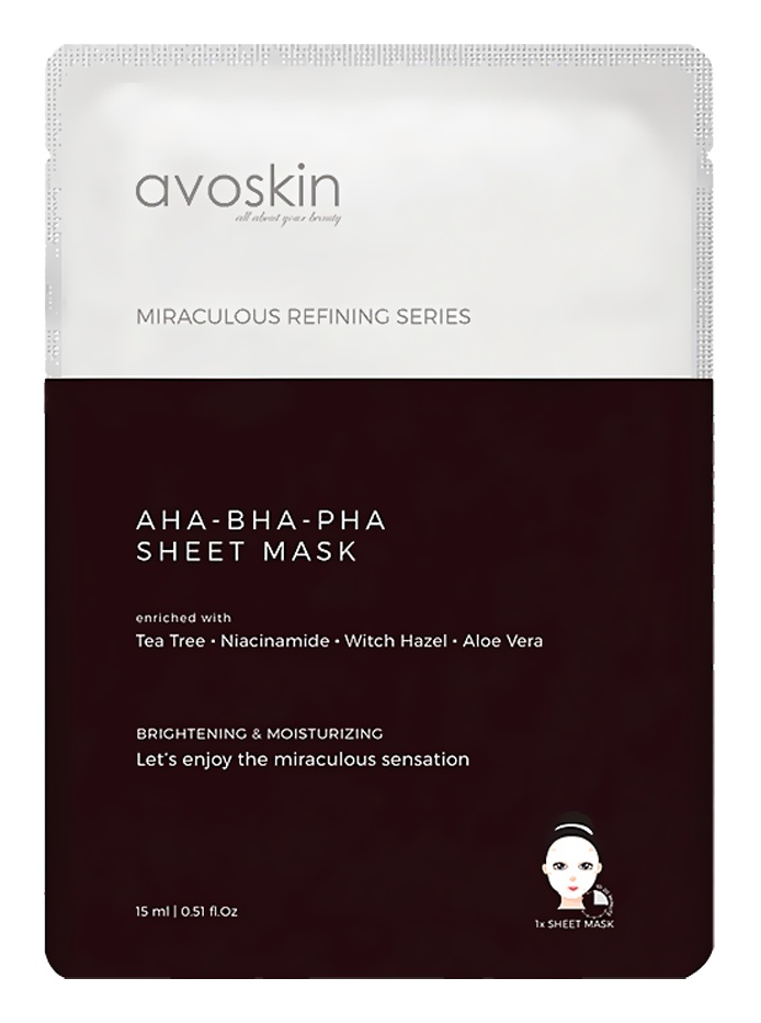 Avoskin Miraculous Refining Series AHA BHA PHA Sheet Mask