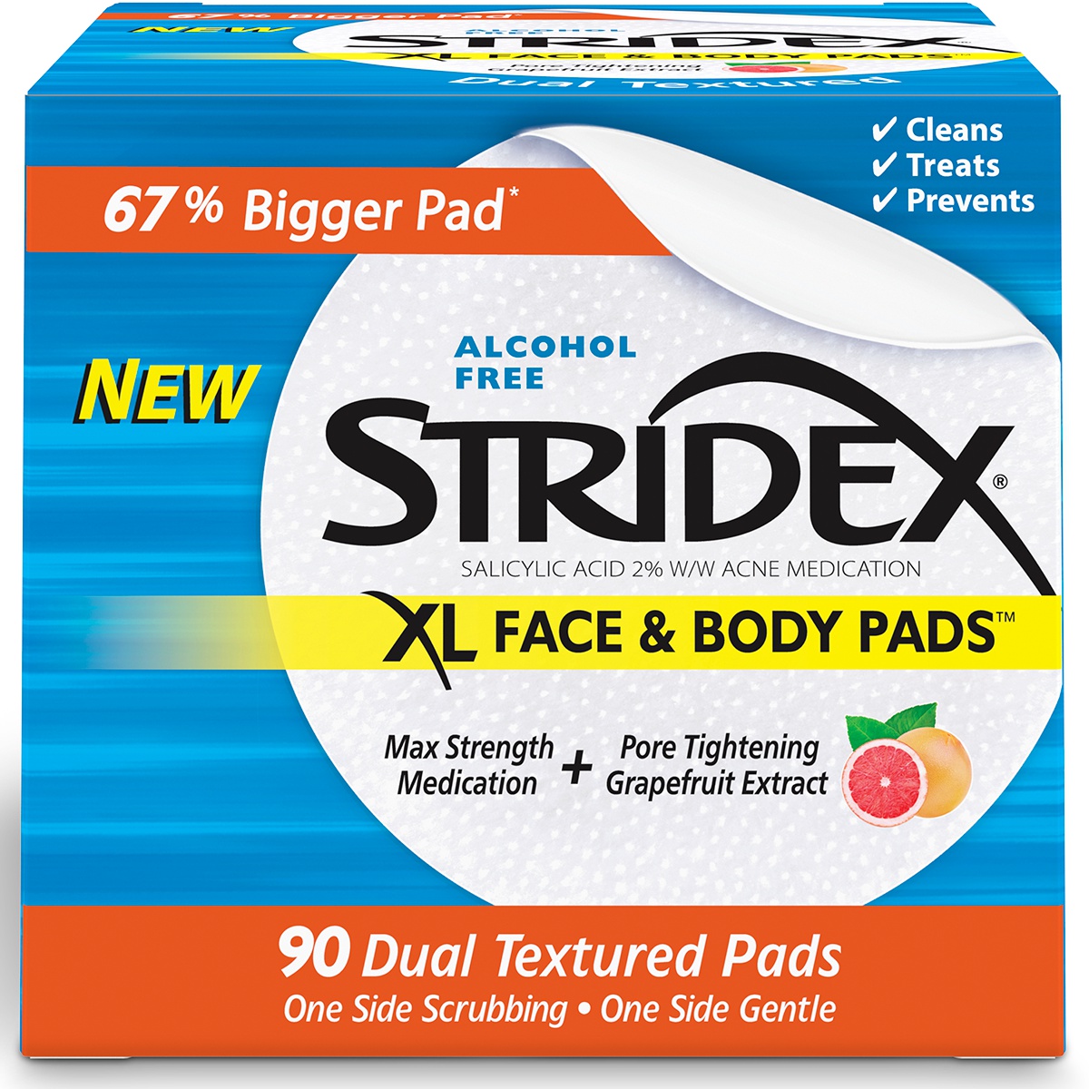 Stridex XL Acne Pads For Face And Body With Salicylic Acid