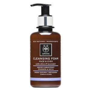 Apivita Foam Cleanser Face & Eyes with olive and lavender