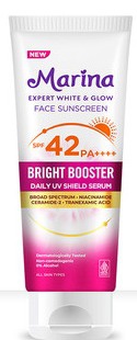 Marina Expert White & Glow Daily UV Shield Face Sunscreen - Bright Booster