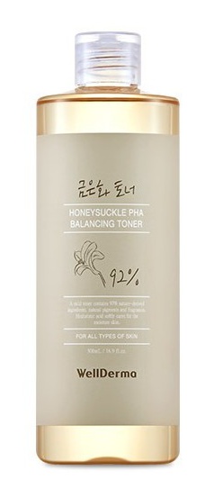 Wellderma Honeysuckle PHA Balancing Toner ingredients (Explained)