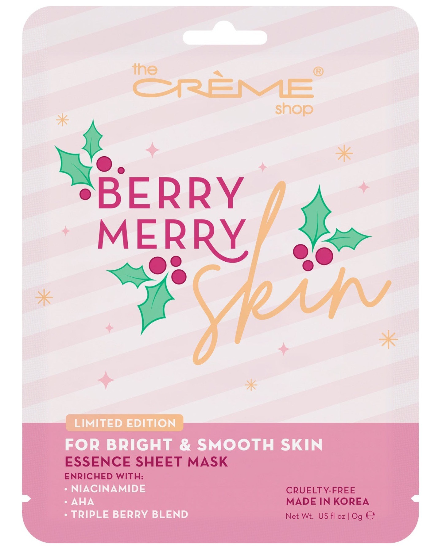 The Creme Shop Berry Merry Skin Essence Sheet Mask