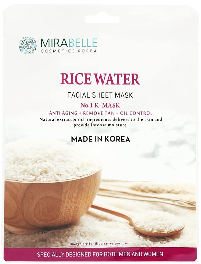 Mirabelle Rice Water Korean Face Sheet Mask