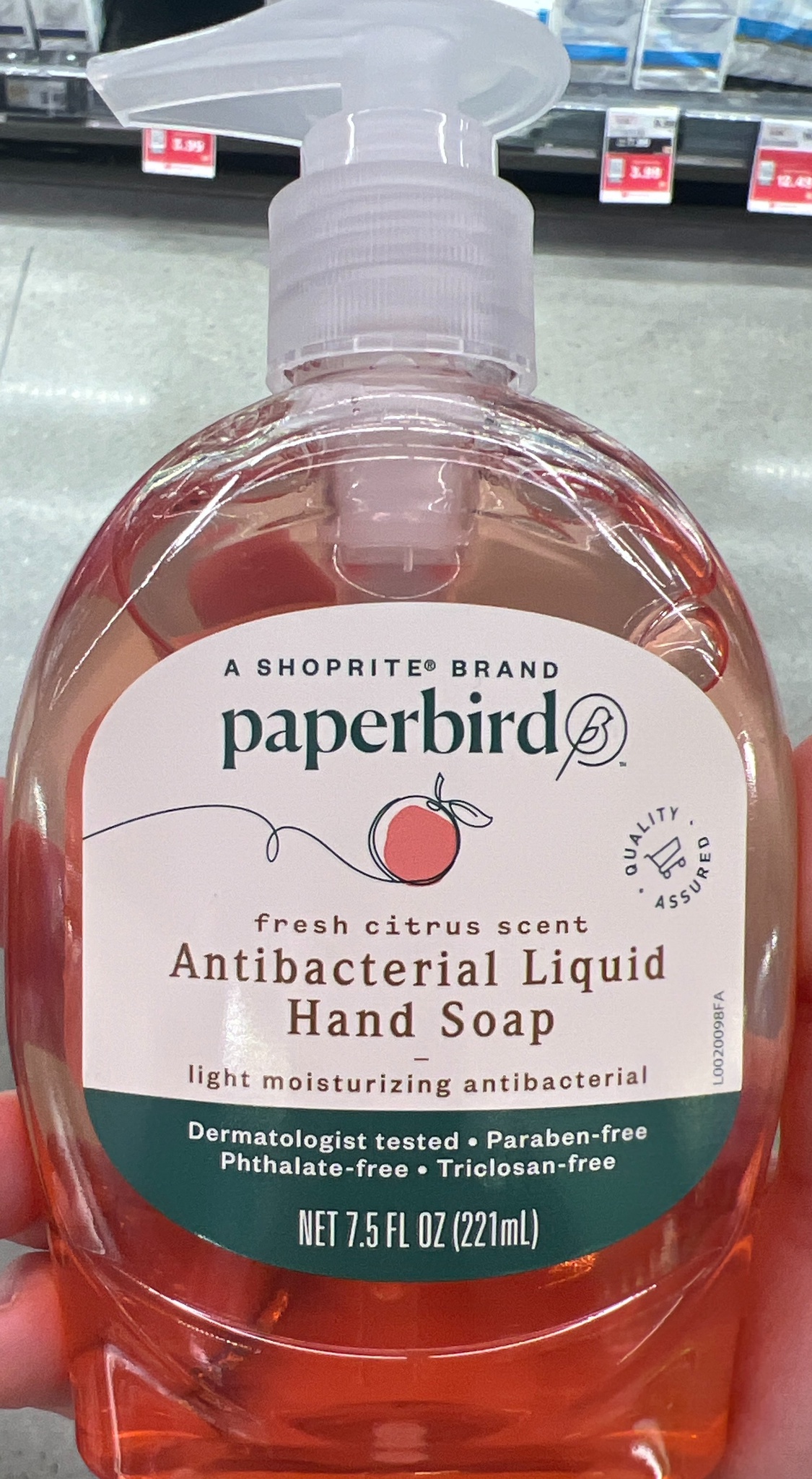 Paperbird Fresh Citrus Scent Liquid Hand Soap