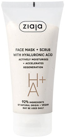 Ziaja Face Mask + Scrub With Hyaluronic Acid