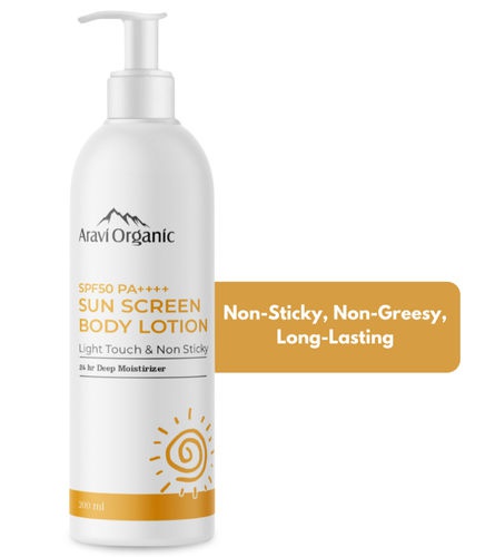 Aravi Organic Sunscreen Body Lotion