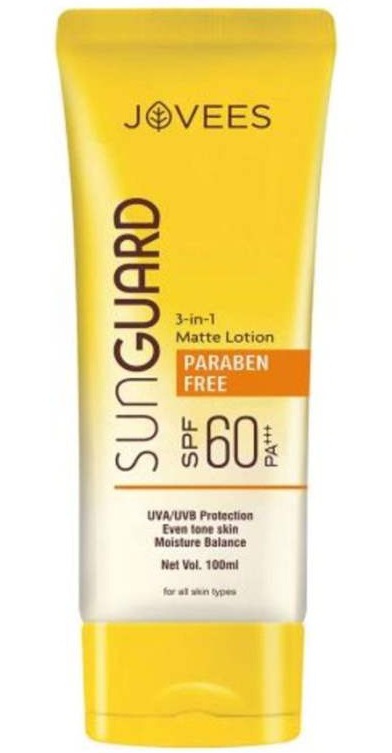 Jovees Herbal Sun Guard Lotion SPF 60 Pa++++ | 3 In 1 Matte Lotion