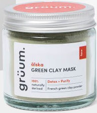 Grüum Älska Green Clay Face Mask