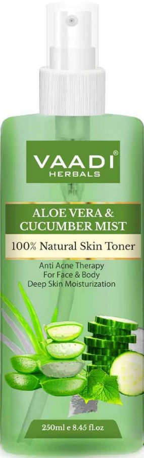 Vaadi Aloe Vera & Cucumber Mist - 100% Natural Skin Toner
