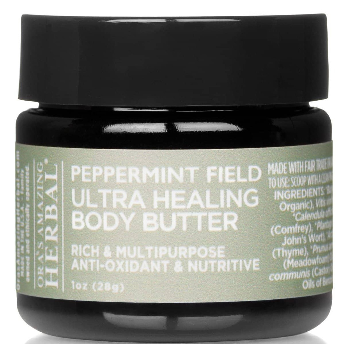 Ora's Amazing Herbal Ultra Healing Body Butter, Peppermint Field