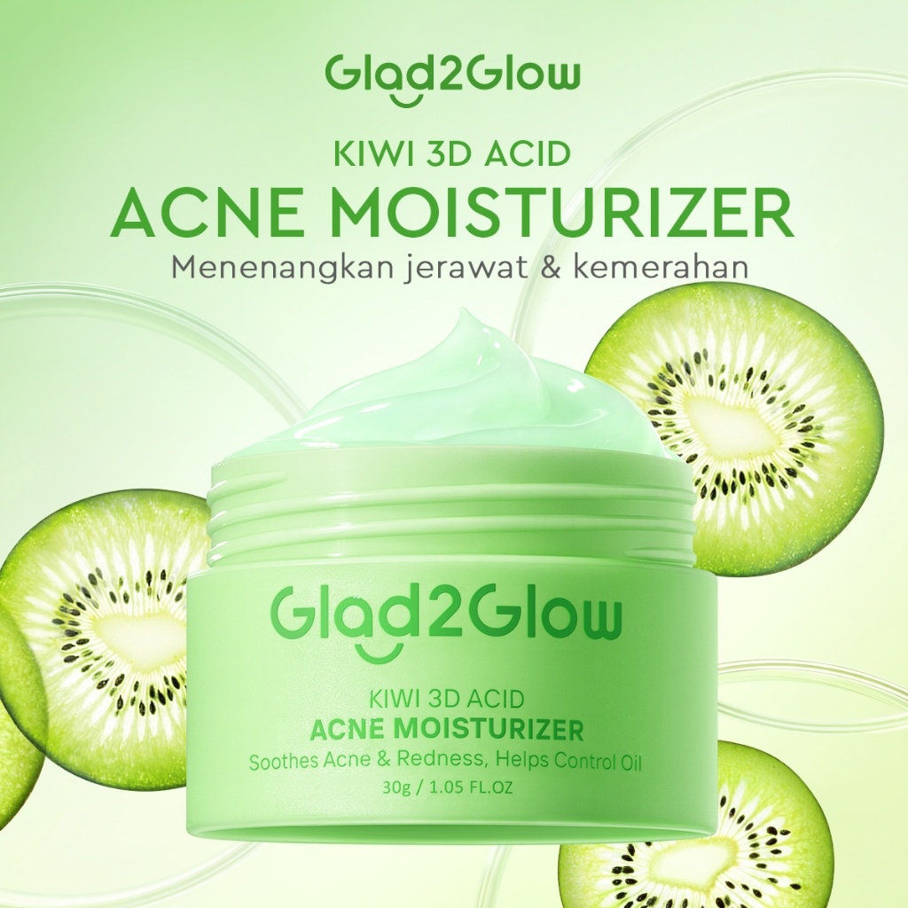 Glad2Glow Kiwi 3d Acid Acne Moisturizer