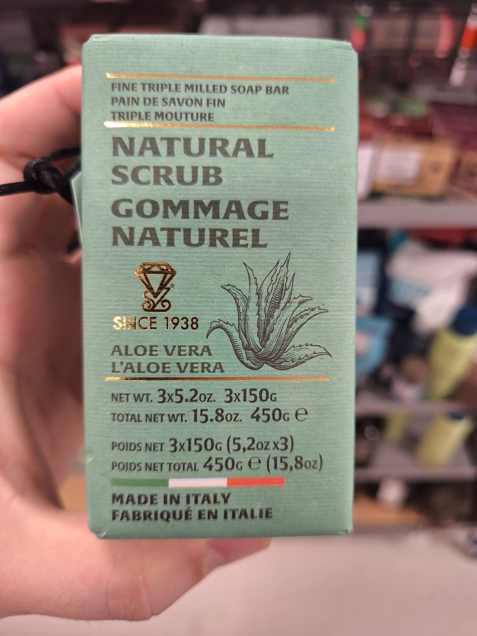 Natural scrub Fine Triple Milled Soap Bar
