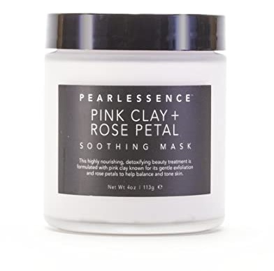 Pearlessence Pink Clay + Rose Petal Soothing Mask
