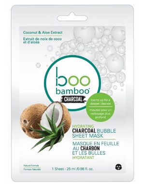 Boo Bamboo Hydrating Charcoal Bubble Sheet Mask