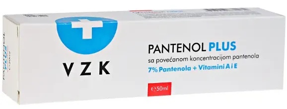 VZK Panthenol Plus Cream, With 7% Panthenol, Vitamins A And E