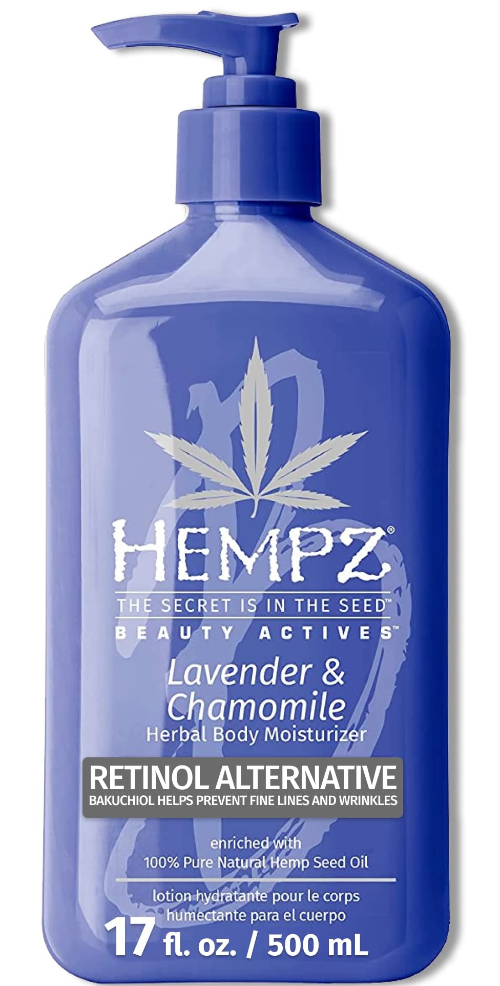 Hempz Beauty Actives Lavender & Chamomile Herbal Body Moisturizer With Retinol Alternative